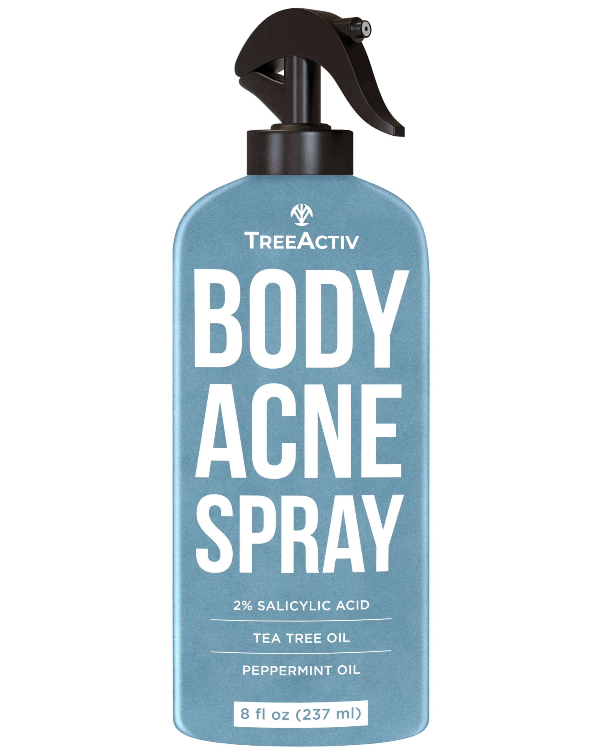 TreeActiv Body & Back Acne Treatment Original Formula, 8 fl oz, 2% Salicylic Acid, Cystic & Body Acne Spray for Chest, Shoulders & More, Bacne Treatment for Teens & Adults